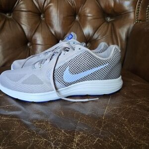 Nike Gray and Blue Athletic Shoes